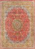 kasbah red and orange wool and viscose hand tufted Rug - HeadShot kasbah red and orange wool and viscose hand tufted Rug - HeadShot