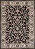 kasbah grey and black wool and viscose hand tufted Rug - HeadShot