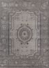  grey and black wool and viscose hand tufted Rug