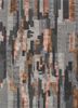 grey and black grey and black wool and viscose hand tufted Rug