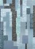 blue blue wool and viscose hand tufted Rug