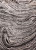 grey and black grey and black viscose hand tufted Rug