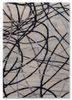 contour grey and black wool and viscose hand tufted Rug - HeadShot