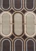 linear beige and brown wool and viscose hand tufted Rug - HeadShot linear beige and brown wool and viscose hand tufted Rug - HeadShot