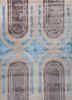  blue wool and viscose hand tufted Rug