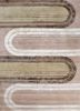 linear ivory wool and viscose hand tufted Rug - HeadShot