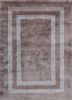 linear beige and brown viscose hand tufted Rug - HeadShot linear beige and brown viscose hand tufted Rug - HeadShot