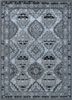 grey and black grey and black wool and viscose hand tufted Rug