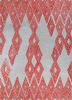 linear red and orange wool hand tufted Rug - HeadShot linear red and orange wool hand tufted Rug - HeadShot