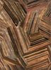 beige and brown wool and viscose hand tufted Rug