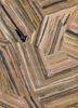  beige and brown wool and viscose hand tufted Rug
