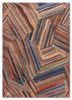  red and orange wool and viscose hand tufted Rug
