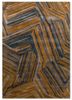  gold wool and viscose hand tufted Rug