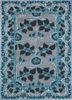  grey and black wool and viscose hand tufted Rug