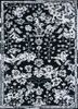 grey and black grey and black wool and viscose hand tufted Rug