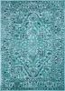 imara blue viscose hand tufted Rug - HeadShot