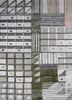 linear grey and black wool and viscose hand tufted Rug - HeadShot