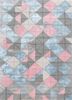 blue blue wool and viscose hand tufted Rug