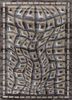 linear grey and black wool and viscose hand tufted Rug - HeadShot linear grey and black wool and viscose hand tufted Rug - HeadShot