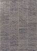 pathways grey and black wool and viscose hand tufted Rug - HeadShot