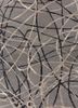 grey and black grey and black wool and viscose hand tufted Rug