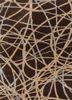 linear beige and brown wool and viscose hand tufted Rug - HeadShot linear beige and brown wool and viscose hand tufted Rug - HeadShot