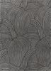 grey and black grey and black wool and viscose hand tufted Rug