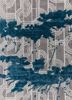 adrift blue wool and viscose hand tufted Rug - HeadShot