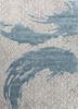 blue blue wool and viscose hand tufted Rug