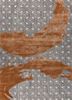 pathways red and orange wool and viscose hand tufted Rug - HeadShot