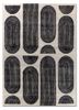 grey and black grey and black wool and viscose hand tufted Rug