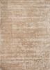  beige and brown wool and viscose hand tufted Rug