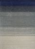 white noise blue wool hand tufted Rug - HeadShot