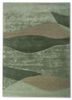 green green wool and viscose hand tufted Rug