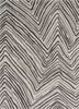 linear ivory wool and viscose hand tufted Rug - HeadShot