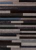 linear grey and black wool and viscose hand tufted Rug - HeadShot linear grey and black wool and viscose hand tufted Rug - HeadShot