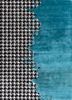 blue blue wool and viscose hand tufted Rug