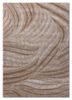 infini beige and brown wool and viscose hand tufted Rug - HeadShot