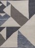 grey and black grey and black wool and viscose flat weaves Rug