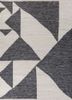 checkers grey and black wool and viscose flat weaves Rug - HeadShot checkers grey and black wool and viscose flat weaves Rug - HeadShot