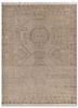 aprezo beige and brown wool hand knotted Rug - HeadShot