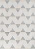 indusbar ivory wool and bamboo silk flat weaves Rug - HeadShot