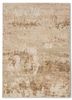 entropy beige and brown wool and silk hand knotted Rug - HeadShot