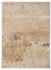 entropy gold wool and silk hand knotted Rug - HeadShot