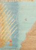 aprezo blue wool and bamboo silk hand knotted Rug - HeadShot