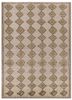 thyme beige and brown wool hand knotted Rug - HeadShot