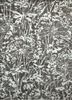 pansy grey and black wool and bamboo silk hand knotted Rug - HeadShot