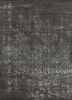  grey and black wool and viscose hand knotted Rug