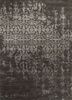 far east grey and black wool and viscose hand knotted Rug - HeadShot