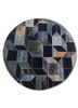 chaos theory by kavi blue wool and bamboo silk hand knotted Rug - HeadShot chaos theory by kavi blue wool and bamboo silk hand knotted Rug - HeadShot